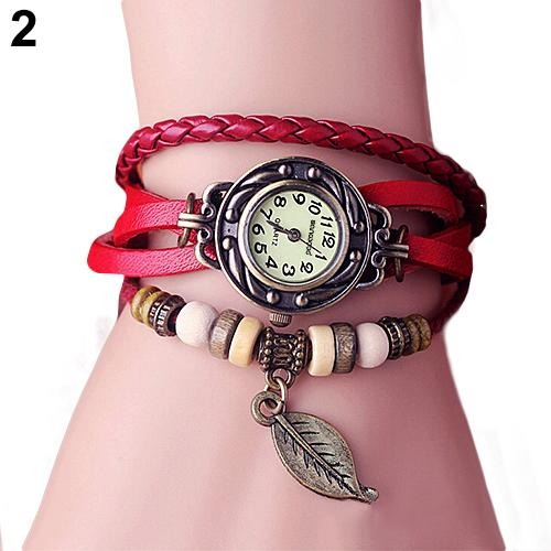 Faux Leather Bracelet Quartz Wrist Watch