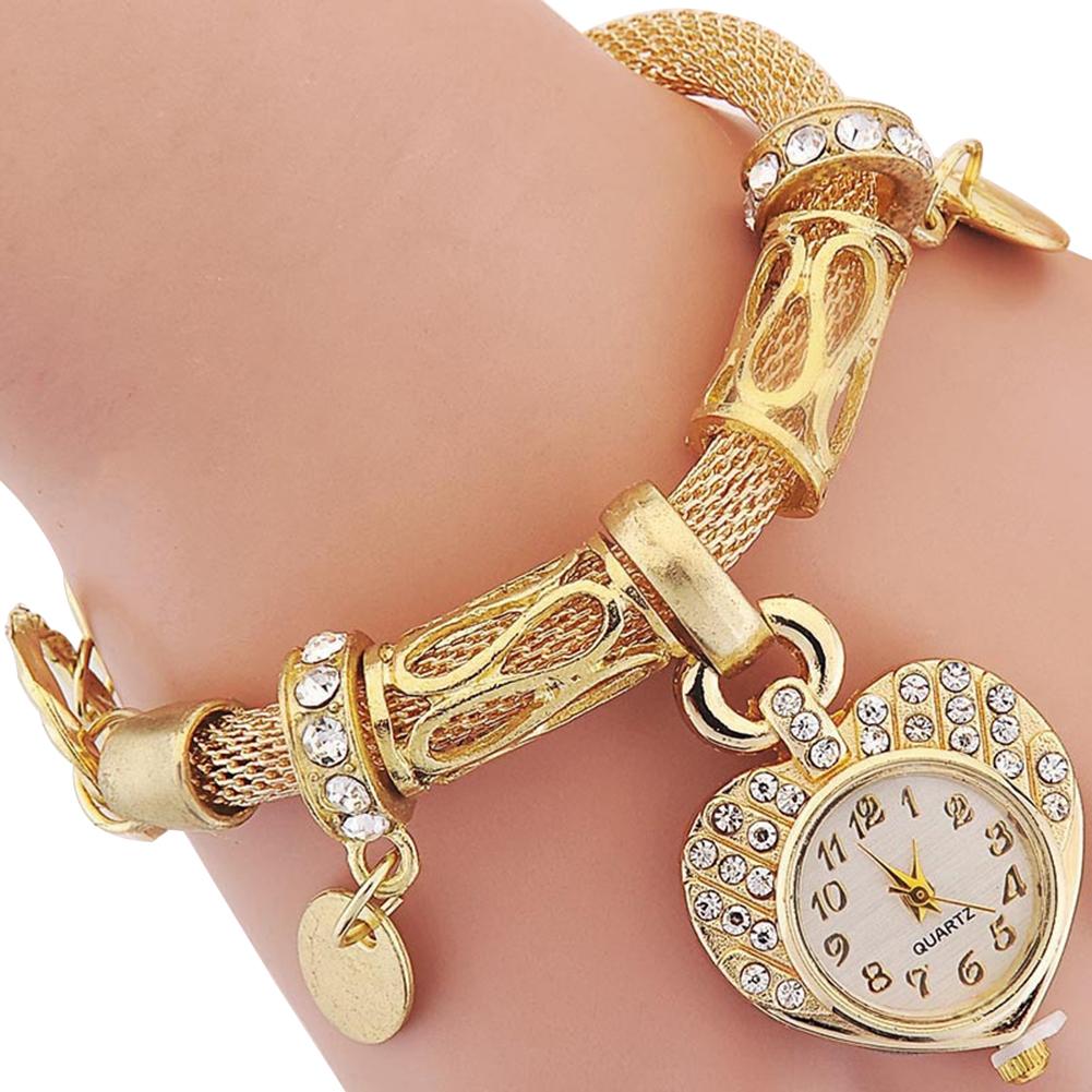 Women's Love Heart Bracelet Wrist Watch