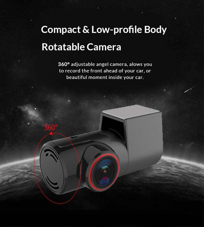 Car Dash Cam Front Rear Camera - Wi-Fi Support