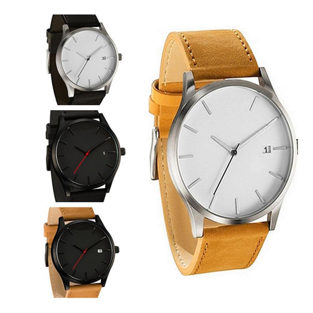 Analog Quartz Leather Band Watch