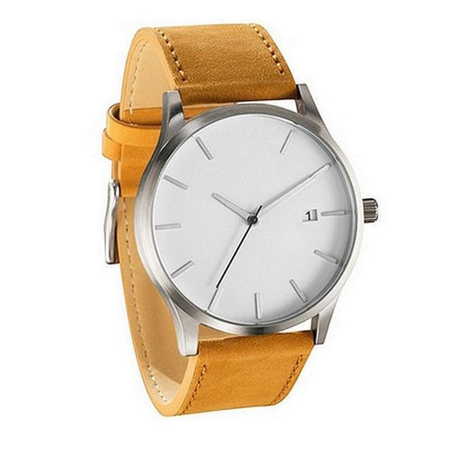 Analog Quartz Leather Band Watch